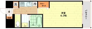 エスリードレジデンス大阪福島【9階】の間取り