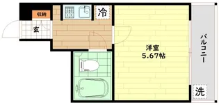 エクステンド福島(旧グレイスフル福島)【7階】の間取り