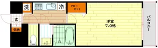 プレサンス梅田Ⅱ【7階】の間取り