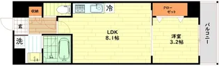 ソルレヴェンテ梅田【6階】の間取り