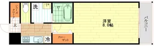 MELDIA CREST TAPP NAMBA-WEST【12階】の間取り