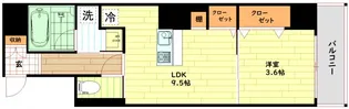 ラグレース天六【5階】の間取り