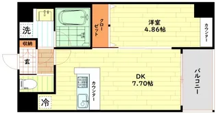 プレジオ難波ASIAN【5階】の間取り