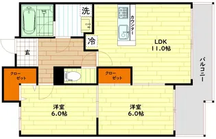 フレアコート京橋【4階】の間取り
