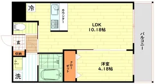 プレジオ御幣島【14階】の間取り