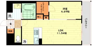 カーサレグラス福島野田【7階】の間取り