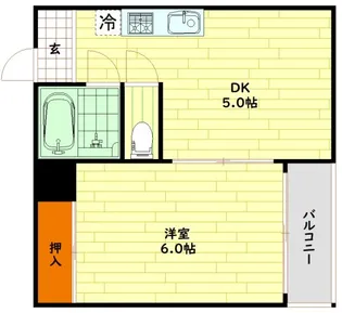 プレアール今福西【1階】の間取り