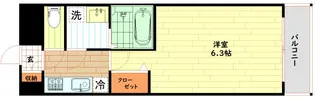 エスリードレジデンス大阪福島シティウエスト【2階】の間取り