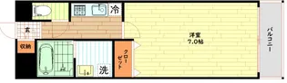 オーロラ・タワー難波【2階】の間取り