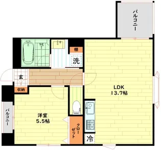 BROU上町台【3階】の間取り