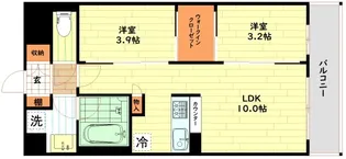 ソルレヴェンテ新梅田【10階】の間取り