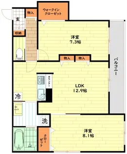 シルフィードうめきた【3階】の間取り