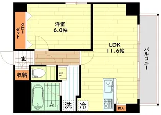 ガーデンレジデンス田川【4階】の間取り