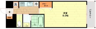 プレサンス芦原橋ヴィブラス【4階】の間取り