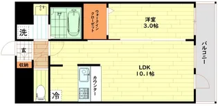 S-RESIDENCE福島玉川Uno【3階】の間取り