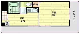 エクセル難波【4階】の間取り