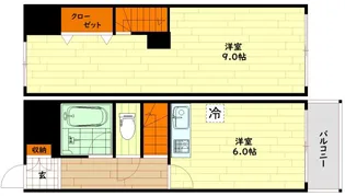 エフアール城東中央の間取り