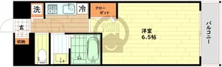 プレサンス四天王寺前夕陽ヶ丘【6階】の間取り