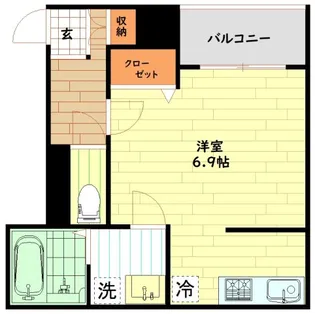 ハーモニーテラス歌島VI【1階】の間取り