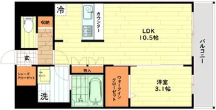 アーバネックス同心【8階】の間取り