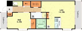 スプランディッド福島WEST【2階】の間取り