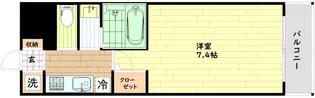 エグゼ難波南V【3階】の間取り