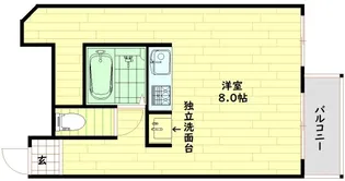 サンレスポワール天六【1階】の間取り