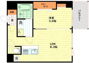 ブエナビスタ難波サウスタワー【12階】の間取り
