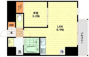ジーグランデ九条【6階】の間取り