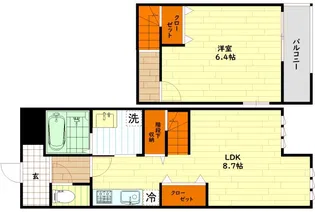トリアノン東中浜【1階】の間取り