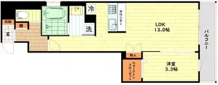 SUNREGIS NAMBA【2階】の間取り