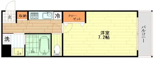 レジュールアッシュ難波LUXE【9階】の間取り