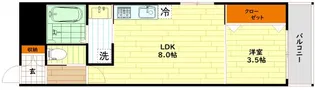 レジデンスコート森ノ宮【3階】の間取り