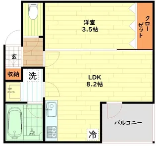 CRASIS UTSUBO PARK【4階】の間取り