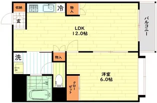 メゾンベルクレール中津【6階】の間取り