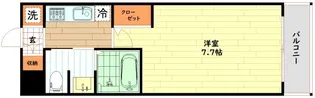 レジュールアッシュ南堀江【6階】の間取り