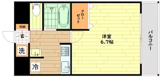 エイチ・ツー・オー今福【5階】の間取り