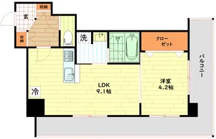 GRAND VILLASSE 福島【3階】の間取り