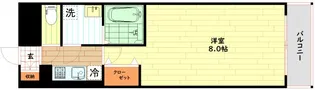 プレサンス大阪福島シエル【4階】の間取り
