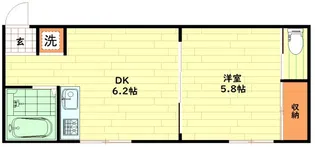 歌島マンション【3階】の間取り