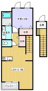 トリムガーデン【203号室】の間取り