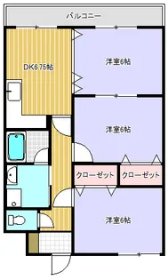 ヴィラ梅ノ井【502号室】の間取り