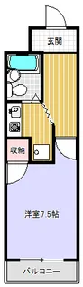 1Kの間取り画像