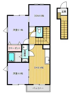 カーサ西の宮【2階】の間取り