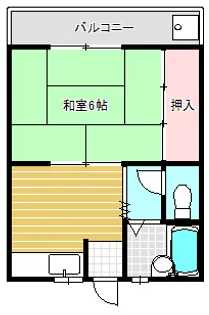 apartひいらぎ【2-H号室】の間取り