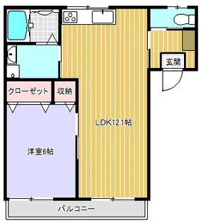 スカイハイツⅠ【104号室】の間取り