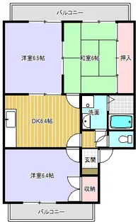 ヒューマンハイム貴生川【3階】の間取り