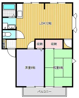 B・コーポ水口【102号室】の間取り