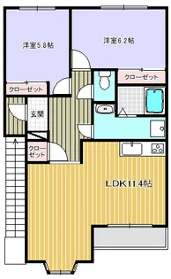 滋賀県蒲生郡日野町大字上野田【アパート】の間取り
