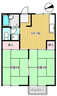 グリーンハイツ【202号室】の間取り